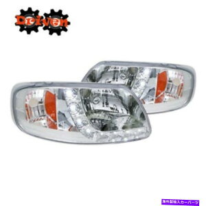 USwbhCg 97+tH[hF150gbNn[[ƖSVT 1s[NwbhCgW / LED DRLR[i[ 97+ Ford F150 Truck Harley Lighting SVT 1PC Chrome Headlights w/ LED DRL Corners