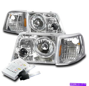 USwbhCg 1993-1997tH[hW[NwbhCg+vWFN^[tHOv+R[i[w / 8kLZmHID 1993-1997 FORD RANGER CHROME HEADLIGHTS+PROJECTOR FOG LAMP+CORNER W/8K XENON HID