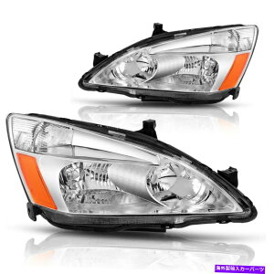USwbhCg 2003-2007z_AR[ĥ߂̍+ESidereflcectioñwbhCgwbhv Pair Left+Right SideReflector Headlights Headlamp For 2003-2007 Honda Accord