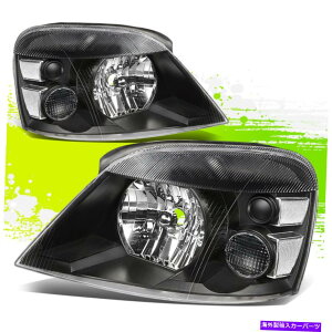 USwbhCg tH[hFreestar 04-07NAyÂ߂̍HX^C̃nQwbhCgv Factory Style Halogen Headlight Lamps for Ford Freestar 04-07 Black Clear Pair
