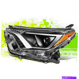 USwbhCg g^RAV4 16-18̍̃t@Ng[X^CvWFN^[wbhCgv Factory Style Projector Headlight Lamp for Toyota Rav4 16-18 Black Left Side