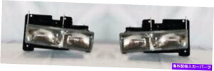 US�w�b�h���C�g 1990�N����2000�N�̃V�{���[/ GMC C / K�s�b�N�A�b�v�̍��E�̃w�b�h���C�g�y�A Right and Left Side Headlight PAIR For 1990-2000 Chevrolet/GMC C/K Pickup�y���s�A���i�z