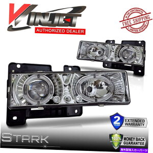 USwbhCg C KxOTahoewbhCgHalovWFN^[N[/NA - yA C K Suburban Tahoe Headlights Halo Projector CHROME / CLEAR - PAIR