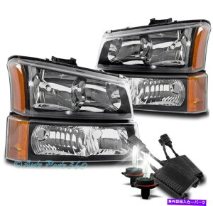 US�w�b�h���C�g 03-06 Chevy Silverado / Avalanche Black Headlight�w�b�h�����vW / 50W 6000K HID�L�b�g FOR 03-06 CHEVY SILVERADO/AVALANCHE BLACK HEADLIGHT HEADLAMP W/50W 6000K HID KIT�y���s�A���i�z