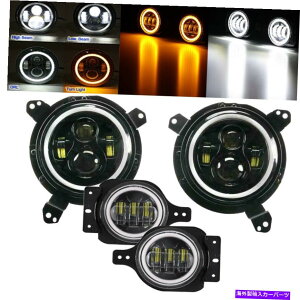 USwbhCg 18W[vO[JLX|[c7 "C`LEDwbhCg+ 4"tHOCg+uPbgLbg For 18 19 Jeep Wrangler JL Sport 7"inch Led Headlights+4" Fog Light +Bracket Kit