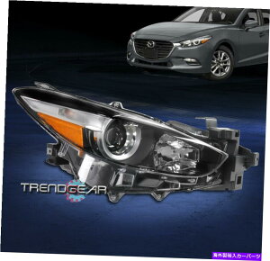 USwbhCg 2017N2018N}c_3nQvWFN^[wbhCgvubNqRH For 2017-2018 Mazda 3 Halogen Projector Headlight Lamp Black Passenger Right RH