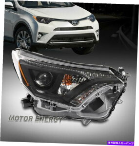 USwbhCg 16 17 18 18g^RAV4nQvWFN^[wbhCgubNqE For 16 17 18 Toyota RAV4 Halogen Projector Headlight Black Passenger Right Side