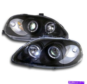 USwbhCg 1996N1998Nz_VrbNCX DX EX HX SI HalovWFN^[wbhCgvubN FOR 1996-1998 HONDA CIVIC CX DX EX HX SI HALO PROJECTOR HEADLIGHT LAMP BLACK NEW
