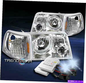 USwbhCg 1993-1997tH[hW[N[wbhCg+vWFN^[tHOvW /R[i[+ 8KLZmHID 1993-1997 FORD RANGER CHROME HEAD LIGHT+PROJECTOR FOG LAMP W/CORNER+8K XENON HID