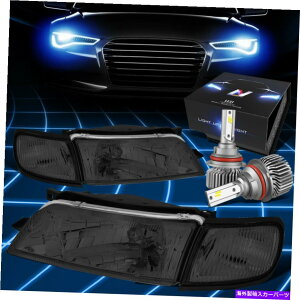 USwbhCg FIT 1997-1999Y}LV}OEX^CwbhCgvW / LEDLbgXX^CX[N Fit 1997-1999 Nissan Maxima OE Style Headlight Lamps w/LED Kit Slim Style Smoked