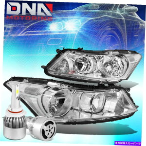 USwbhCg NwbhCg+NAYR[i[+zCgLED 9006 HID W /t@tBbg08-12AR[hCP CHROME HEADLIGHT+CLEAR LENS CORNER+WHITE LED 9006 HID W/FAN FIT 08-12 ACCORD CP