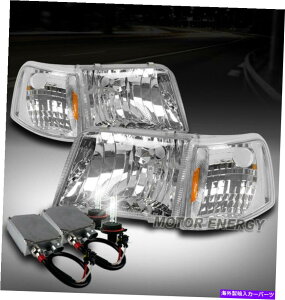 USwbhCg 93-97tH[hW[N[wbhCgW /R[i[Mv+ 50W 6000K HID+E 93-97 FORD RANGER CHROME HEADLIGHT W/CORNER SIGNAL LAMP+50W 6000K HID LEFT+RIGHT