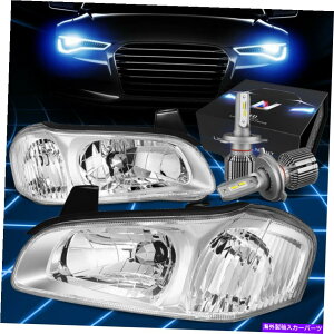 USwbhCg FIT 2000-2001Y}LV}tghCrOwbhCgW / LEDLbg+N[t@N Fit 2000-2001 Nissan Maxima Front Driving Headlights w/LED Kit+Cool Fan Chrome