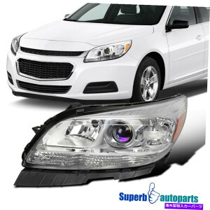 US�w�b�h���C�g 2013-2015 Chevy Malibu Halogen Clier Clear Projector�w�b�h���C�g�h���C�o���c���Ă��� For 2013-2015 Chevy Malibu Halogen Crystal Clear Projector Headlight Driver Left�y���s�A���i�z