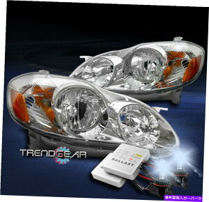 USwbhCg 2003N2008Ng^J[ZEle XLEN[wbhCgwbhvv+ 8000K HID FOR 2003-2008 TOYOTA COROLLA CE LE XLE CHROME HEADLIGHT HEADLAMP LAMP +8000K HID