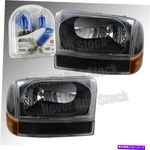USwbhCg tH[hX[p[_b`GNXJ[VubNR[i[wbhCg+mLkɃzCgdZbg FORD SUPERDUTY EXCURSION BLACK CORNER HEADLIGHTS +NOKYA ARCTIC WHITE BULBS SET