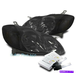 US�w�b�h���C�g 03-08 TOYOTA COROLA�̎��ւ��̉��̃w�b�h���C�g�̃w�b�h�����v�����vW / 6K HID�L�b�g FOR 03-08 TOYOTA COROLLA REPLACEMENT SMOKE HEADLIGHTS HEADLAMP LAMP W/6K HID KIT�y���s�A���i�z
