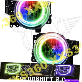 USヘッドライト Oracle Halo 2XヘッドライトトヨタFJクルーザー07-14 ColorShift 2.0 LED Angel Eyes ORACLE Halo 2x HEADLIGHTS Toyota FJ Cruiser 07-14 COLORSHIFT 2.0 LED Angel Eyes