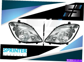 USヘッドライト スプリンターヘッドライトクリアペアはメルセデスダッジFreightLiner 2007 - 2014 Sprinter Headlight CLEAR PAIR fits Mercedes Dodge Freightliner 2007 - 2014