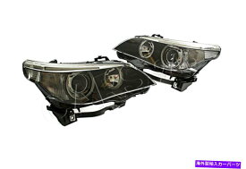 USヘッドライト Hella Headlight BMW E60 E61 01-10のための左+右側 HELLA Headlight Left+Right Side For BMW E60 E61 01-10