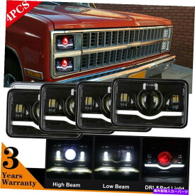 USヘッドライト 4 "x 6"赤い悪魔のHi-Lo Beam LEDのヘッドライトC10ピックアップ81-1987フォードトラック 4"X6" Red Demon Hi-Lo Beam LED Headlight For Chevy C10 Pickup 81-1987 Ford Truck
