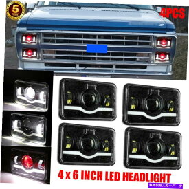 USヘッドライト 4ピース4x6 ''ハイ/ LOビームDRL LEDヘッドライトC10 C20 C30 Camaro Ford 81-87 4pcs 4X6'' Hi/Lo beam DRL LED Headlight for Chevy C10 C20 C30 Camaro Ford 81-87