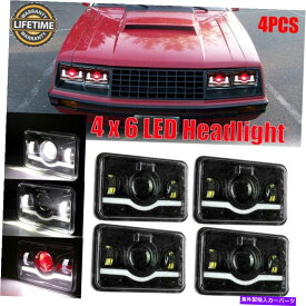 USヘッドライト Chevy C10 C20 G10 G10 G30 K10 C4500 C5500 KODIAKのための4×6 "ブラックDRL LEDヘッドライト 4x6" Black DRL LED Headlights for Chevy C10 C20 G10 G30 K10 C4500 C5500 Kodiak