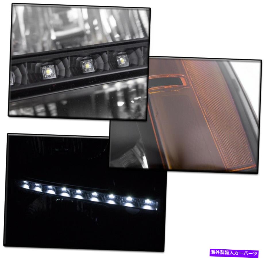 最大74％オフ！USヘッドライト 2007-2013 GMC Sierra 1500 2500 HD Denali LEDブラックヘッドライトW   LED DRLキット FOR 2007-2013 GMC SIERRA 1500 2500 HD DENALI LED BLACK HEADLIGHT W LED DRL KIT
