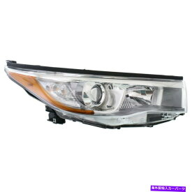USヘッドライト スモーククロームアクセントカーパを備えた2014-2016トヨタハイランダー右のヘッドライト Headlight For 2014-2016 Toyota Highlander Right with Smoked Chrome Accent CAPA【並行輸入品】