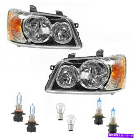 USヘッドライト ヘッドライトヘッドランプは、球根を持つ01-03トヨタハイランダの右ペアを残しました Headlights Headlamps Left Right Pair Set for 01-03 Toyota Highlander with Bulbs