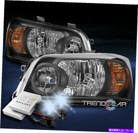 USヘッドライト 2004年2005年2006年トヨタハイランダーヘッドライトヘッドランプランプブラックW / 8K HIDキット FOR 2004 2005 2006 TOYOTA HIGHLANDER HEADLIGHT HEADLAMP LAMP BLACK W/8K HID KIT