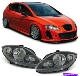 USヘッドライト ブラック/スモークヘッドライトヘッドランプシートレオン1P1 05-09アルテアトレド5P 04-06 BLACK / SMOKED HEADLIGHTS HEADLAMPS SEAT LEON 1P1 05-09 ALTEA TOLEDO 5P 04-06