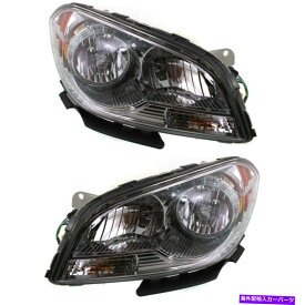 USヘッドライト Headlight 2008-2012 Chevrolet MalibuがLEFT REVERとRIGHT BULB CAPA 2PC Headlight Set For 2008-2012 Chevrolet Malibu Left and Right With Bulb CAPA 2Pc