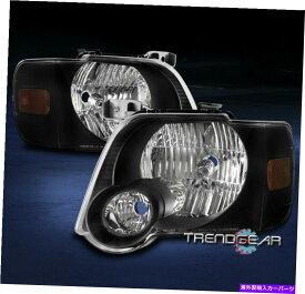 USヘッドライト 06-10フォードエクスプローラ/ 07 +スポーツトラック交換ヘッドライトヘッドランプランプブラック FOR 06-10 FORD EXPLORER/07+ SPORT TRAC REPLACEMENT HEADLIGHT HEADLAMP LAMP BLACK