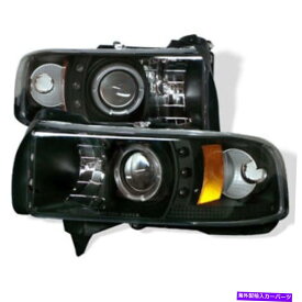 USヘッドライト RAM用ダッジ用スパイダー1500 94-01 94-02プロジェクターヘッドライトLED Halo LED BLK Spyder for Dodge for Ram 1500 94-01 94-02 Projector Headlights LED Halo LED Blk