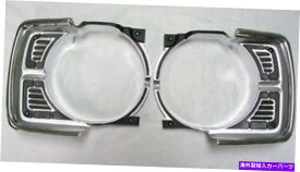 USヘッドライト 1969 Dodge Dart Chrome＆Black Head Lamp Bezelsペア'69ヘッドライトベゼル 1969 Dodge Dart Chrome & Black Head Lamp Bezels PAIR '69 Head Light Bezel