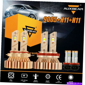 USヘッドライト 6X AuxBeam 9005 + H11 + H11コンボLEDヘッドライトフォグ電球2008-2015 6X AUXBEAM 9005+H11+H11 Combo LED Headlight Fog Bulb for Honda Accord 2008-2015