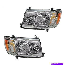 USヘッドライト Toyota Land Cruiser 2006-2007右左ヘッドライトヘッドライトランプペア FIT TOYOTA LAND CRUISER 2006-2007 RIGHT LEFT HEADLIGHTS HEAD LIGHTS LAMPS PAIR