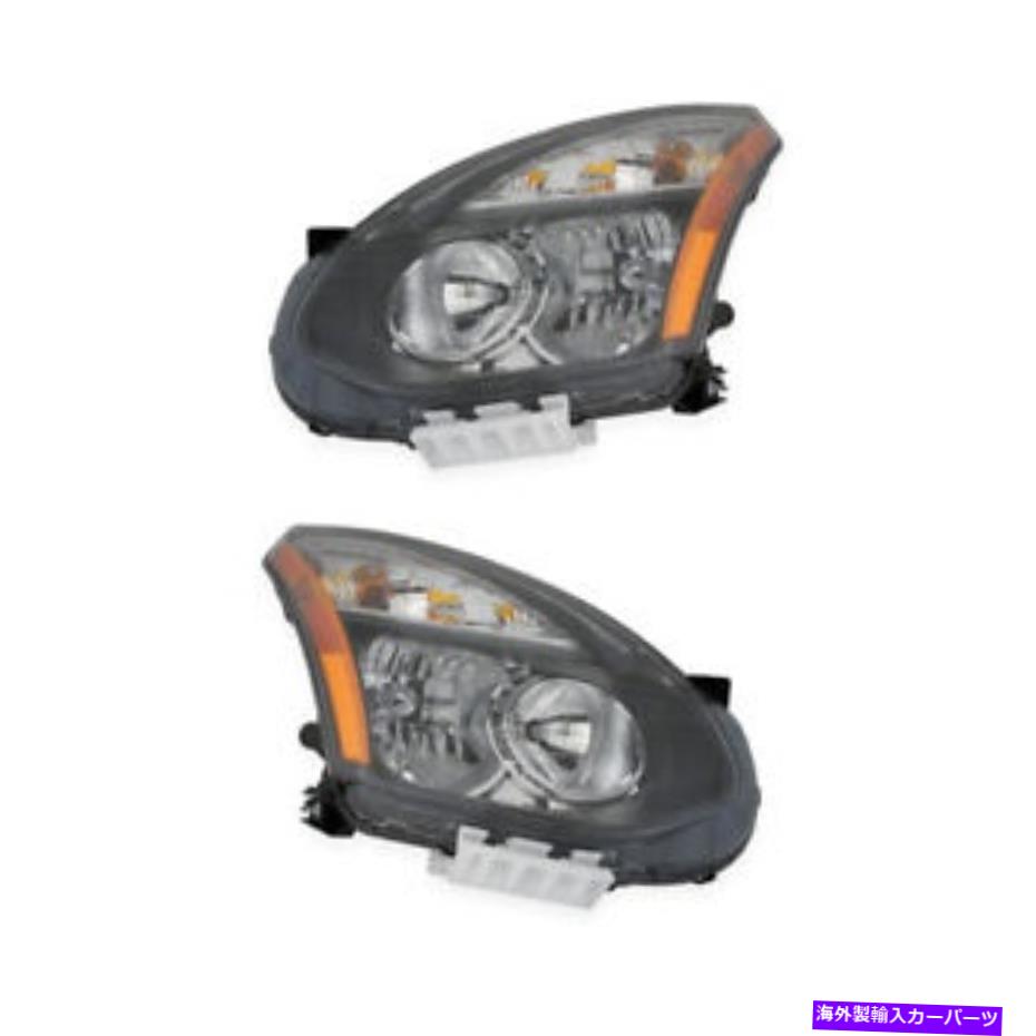 USヘッドライト 14-15日産ローグペアセット用ハロゲンヘッドライトフロントランプ（左右） Halogen Headlights Front Lamps for 14-15 Nissan Rogue Pair Set (Left  Right)