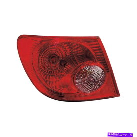 USテールライト トヨタカローラ05-08 TRUPARTSドライバーサイドアウター交換テールライト For Toyota Corolla 05-08 TruParts Driver Side Outer Replacement Tail Light