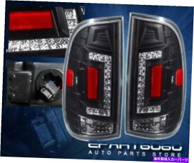 USテールライト 97-03 F150 / 99-07 F250 LEDリアブレーキストップシグナルテールライトランプブラック For 97-03 F150 / 99-07 F250 LED Rear Brake Stop Signal Tail Lights Lamps Black