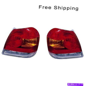 USテールライト テールランプレンズとハウジングセットの2ペアLH＆RHサイドフィットトヨタエコー2003-2005 Tail Lamp Lens and Housing Set of 2 Pair LH & RH Side Fits Toyota Echo 2003-2005