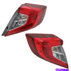 USテールライト 2016-2018 Honda Civic Drivicと旅客側のテールライト Tail Light For 2016-2018 Honda Civic Driver and Passenger Side Outer