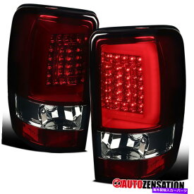 USテールライト 2000-2006のシボレー郊外のYukon XL DRLバー赤/煙LEDテールブレーキライト For 2000-2006 Chevy Suburban Yukon XL DRL Bar Red/Smoke LED Tail Brake Lights