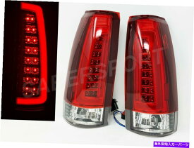 USテールライト 88-99 GM C / K 1500 2500 2500 Yukon Suburbanのための赤いC-BAR LEDのテールライトのセット Set of Red C-Bar LED Taillights for 88-99 GM C/K 1500 2500 3500 Yukon Suburban