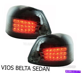 USテールライト スモークリアLEDテールライトランプブラックフィットトヨタビオスヤリスベルトダセダン2008 12 Smoke Rear Led Tail Light Lamp Black Fits Toyota Vios Yaris Belta Sedan 2008 12