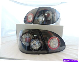 USテールライト 2003年から2008年のためのL + R黒LEDテールライトブレーキシグナルランプTOYOTA COROLLAセダン L+R Black LED Tail Light Brake Signal Lamp For 2003-2008 Toyota Corolla Sedan