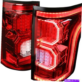 USテールライト （3D LEDライトバー）15-17フォードF-150の赤いクリアリアテールライトブレーキランプ (3D LED LIGHT BAR) Red Clear Rear Tail Light Brake Lamps for 15-17 Ford F-150