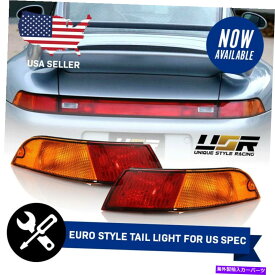 USテールライト Euro Red /琥珀色の左+右テールライト95-98 Porsche 911 Carrera 993 EURO Red/Amber Left + Right Tail Light For US Spec 95-98 Porsche 911 Carrera 993