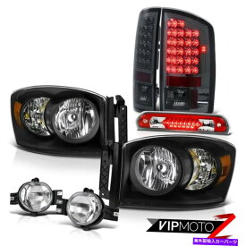 USテールライト 2006 Ramブラックヘッドランプスモークブレーキテールライトユーロ霧ワインレッド3番目のLED 2006 Ram Black Headlamps Smoke Brake Tail Lights Euro Fog Wine Red Third LED